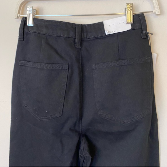 WEWOREWHAT women’s black rigid denim mom jeans in jet black size 27 NEW - Picture 7 of 8